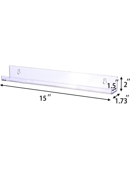 Estantes Flotantes Invisibles Sooyee 3 Unidades 38.1 cm Acrílico Estantes Flotantes Invisibles Sooyee 3 Unidades 38.1 cm Acrílico