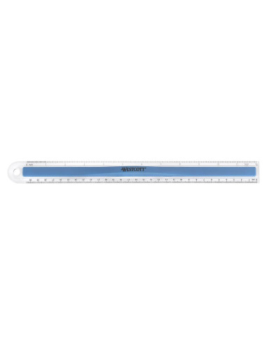 Regla de Plástico Westcott 30.48 cm con Agarre de Goma