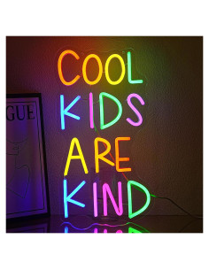 Letrero Neón LED Xixkilly 'Los Niños Geniales Son Amables' 41.91x22.95cm