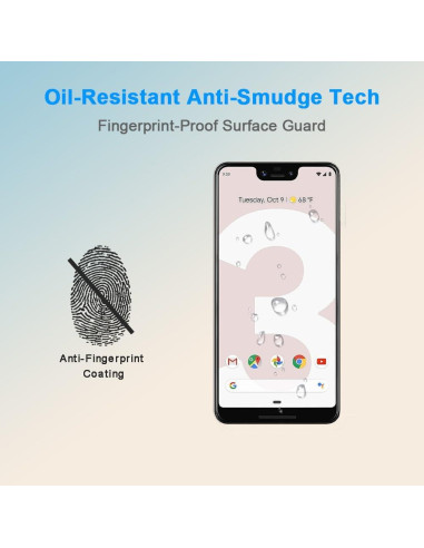 Protector de Pantalla Vidrio Templado ZYHKJYL para Google Pixel 3 XL