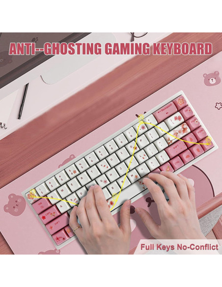 Teclado Mecánico Inalámbrico BOYI WK68 65% 68 Teclas RGB Teclado Mecánico Inalámbrico BOYI WK68 65% 68 Teclas RGB