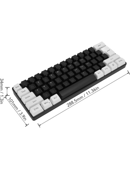 Teclado Gaming Mecánico RGB Mini Yanmis 61 Teclas Ergonómico Teclado Gaming Mecánico RGB Mini Yanmis 61 Teclas Ergonómico
