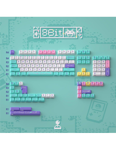 Juego de Teclas PBT Cherry Hyekit 145 Teclas para Teclado Mecánico