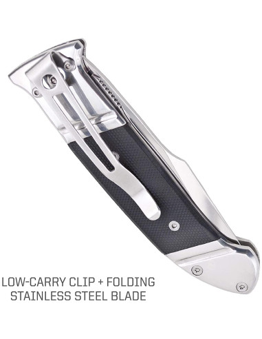 Cuchillo de bolsillo SOG Fielder G10 - Acero inoxidable 8.4 cm