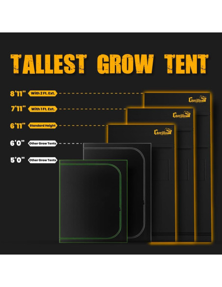 Carpa de Cultivo Interior Gorilla Grow Tent 2x2.5m Ajustable Carpa de Cultivo Interior Gorilla Grow Tent 2x2.5m Ajustable