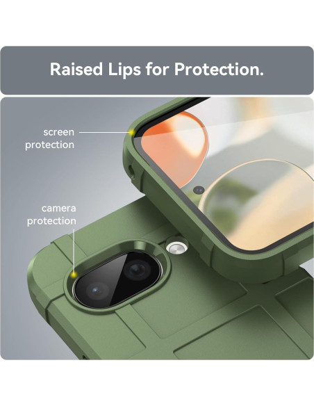 Funda Resistente TPU para Google Pixel 9A Verde Antideslizante Funda Resistente TPU para Google Pixel 9A Verde Antideslizante