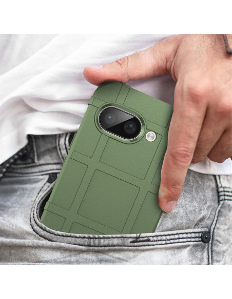 Funda Resistente TPU para Google Pixel 9A Verde Antideslizante Funda Resistente TPU para Google Pixel 9A Verde Antideslizante
