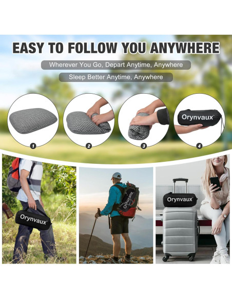 Almohada de Espuma de Memoria Orynvaux Gris Oscuro 10 cm Almohada de Espuma de Memoria Orynvaux Gris Oscuro 10 cm