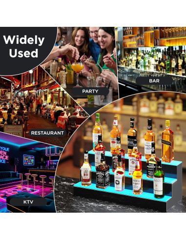 Estante de Exhibición de Botellas de Licor Dethan 60 cm LED