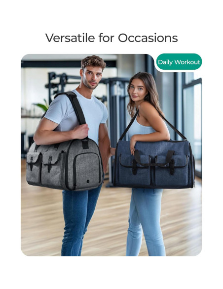 Bolsa de Ropa Duffle BAGSMART 2 en 1 Negra 45L Bolsa de Ropa Duffle BAGSMART 2 en 1 Negra 45L