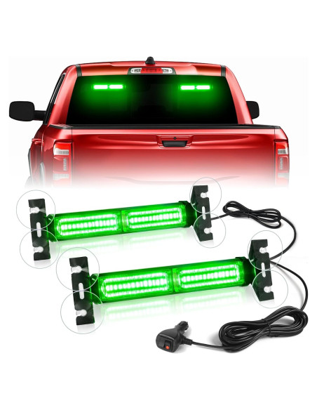 Barra de Luz Estroboscópica HLauto 1002L 40 LEDs Verde 27.1cm Barra de Luz Estroboscópica HLauto 1002L 40 LEDs Verde 27.1cm