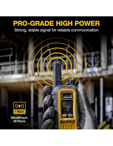 Walkie Talkies DEWALT DXFRS300 1W Impermeables 2 Paquete