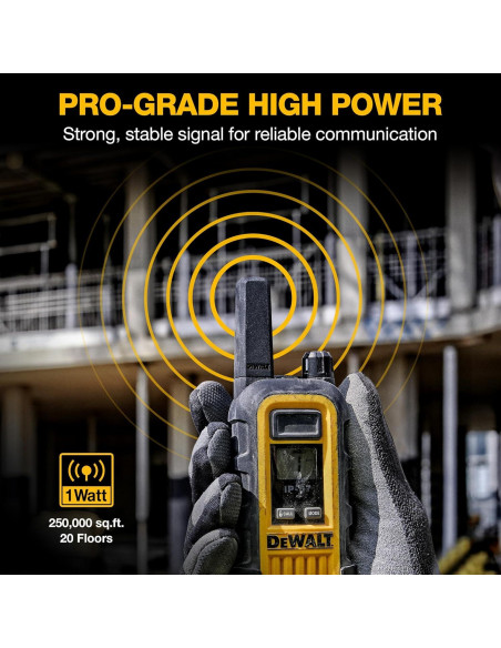 Walkie Talkies DEWALT DXFRS300 1W Impermeables 2 Paquete Walkie Talkies DEWALT DXFRS300 1W Impermeables 2 Paquete