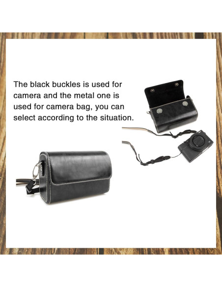 Bolsa de cámara Rieibi de cuero PU para DSLR y SLR negra Bolsa de cámara Rieibi de cuero PU para DSLR y SLR negra