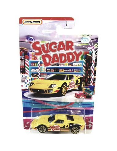 Coche Diecast Matchbox Ford GT-40 Dulce Daddy 1/64 Amarillo