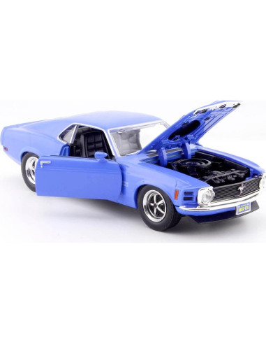Coche de Juguete Ford Mustang Boss 429 Azul 1:24 Motor Max