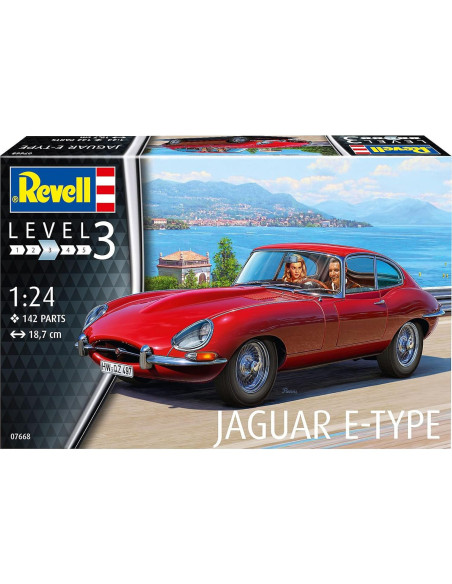 Kit de Modelo Jaguar E-Type Coupé Revell 1:24 Rojo Kit de Modelo Jaguar E-Type Coupé Revell 1:24 Rojo