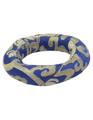 Cojín de Anillo de Seda Azul para Cuenco Tibetano 10 cm