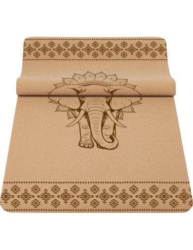 Alfombrilla de Yoga Antideslizante IKULE de Corcho 182.88x60.96cm