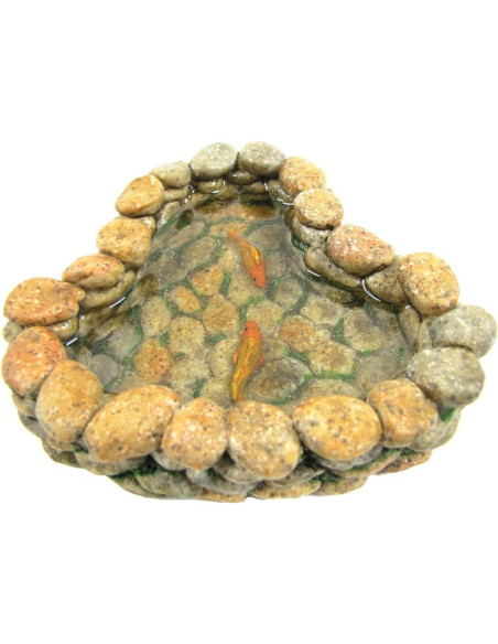 Estanque Koi Miniatura TG para Jardín de Hadas 13.3x12.7cm Estanque Koi Miniatura TG para Jardín de Hadas 13.3x12.7cm