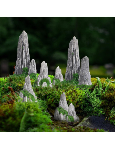 Homoyoyo 8 Piezas Mini Decoración de Rocalla para Jardín Zen