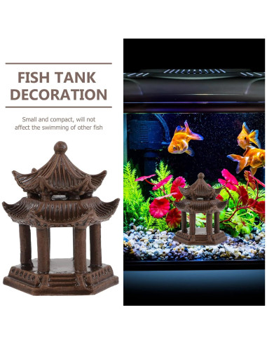 Adorno de Cerámica Balacoo Pagoda para Acuario 10x7.5cm