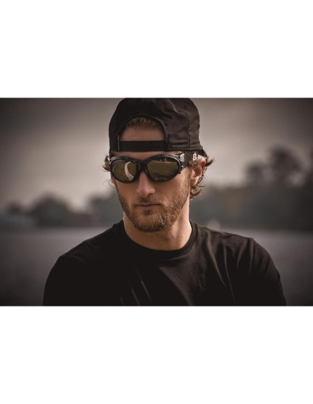 Gafas de Motocicleta Birdz EAGLESD - 2 Pares con Lentes Oscuros y Ámbar Gafas de Motocicleta Birdz EAGLESD - 2 Pares con Lentes Oscuros y Ámbar