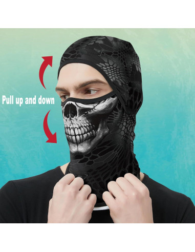 Mascarilla Balaclava Kiyrnie Calavera 10 para Motociclismo y Ciclismo