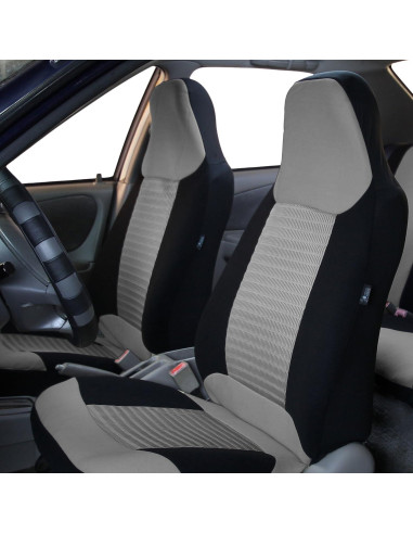 FH Group Fundas de Asiento de Tela Universal para Automóvil - Gris