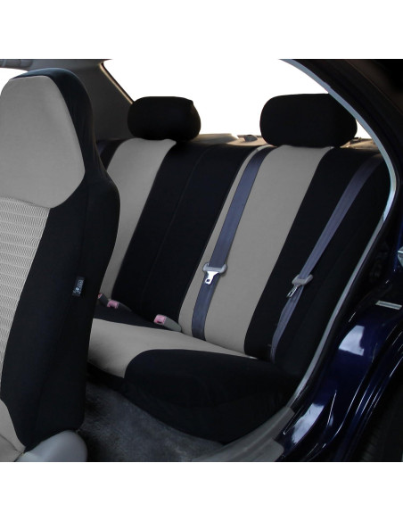 FH Group Fundas de Asiento de Tela Universal para Automóvil - Gris FH Group Fundas de Asiento de Tela Universal para Automóvil - Gris