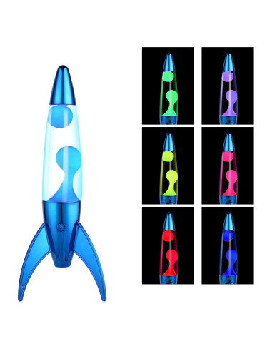 Lámpara de Movimiento LED GorYeeFine Cohete 35cm 7 Colores