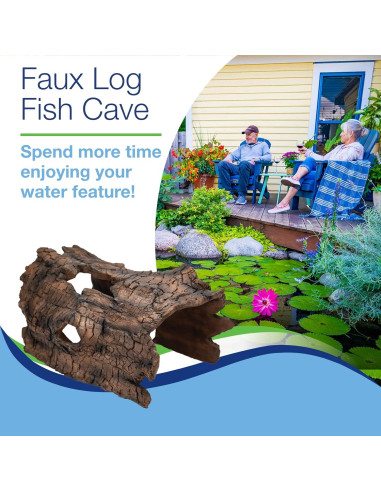 Cueva de Pescado de Madera Falsa Aquascape 48.26x30.48cm