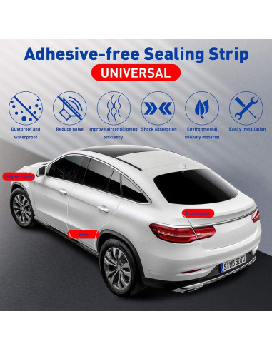 Protector de Bordes de Puertas de Coche Eytool 9.75 m Blanco