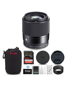 Lente Sigma 30mm f/1.4 DC DN Contemporáneo + Tarjeta 64GB