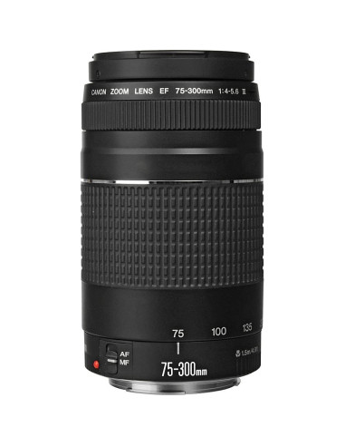 Lente Canon EF 75-300mm f/4-5.6 III + Filtro UV 58mm + Accesorios