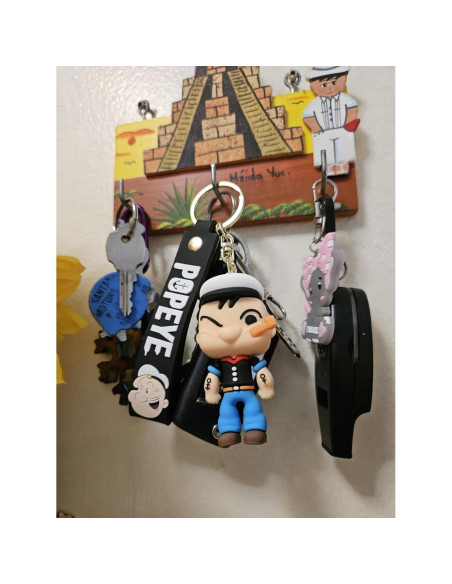 Llave 3D Popeye Marinero Colorido para Niños y Adultos Llave 3D Popeye Marinero Colorido para Niños y Adultos