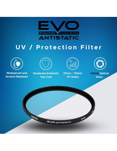 Filtro UV Antiestático Hoya EVO 43mm - Vidrio Óptico 16 Capas