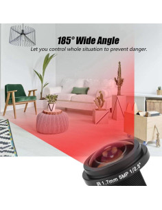 Lente de Cámara de Seguridad Ojo de Pez Fosa 5MP 185 2