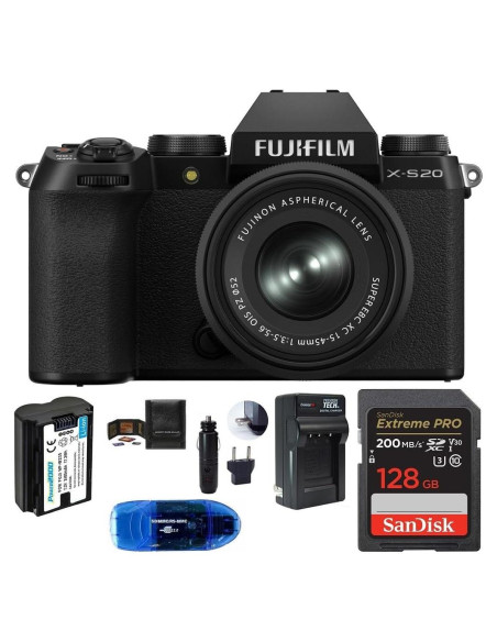 Cámara Digital Sin Espejo FUJIFILM X-S20 con Lente 15-45mm y Accesorios Cámara Digital Sin Espejo FUJIFILM X-S20 con Lente 15-45mm y Accesorios