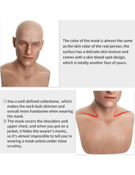 Máscara de Silicona Realista CRRCLSY Marfil para Cosplay Máscara de Silicona Realista CRRCLSY Marfil para Cosplay