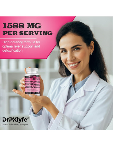 Cápsulas de Cardo Mariano DrPKlyfe - 120 Unidades para Hígado