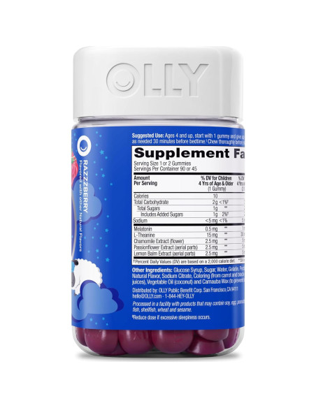 Gominolas OLLY para dormir niños 90 unidades 0.5mg melatonina Gominolas OLLY para dormir niños 90 unidades 0.5mg melatonina