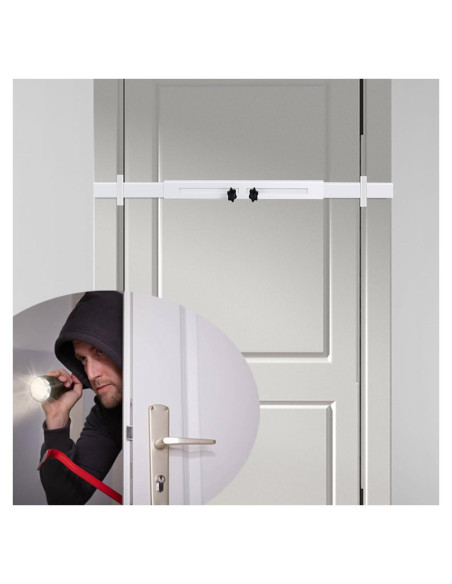 Barricada de Puerta Ajustable ROZEKEAN Blanca 76-102 cm Barricada de Puerta Ajustable ROZEKEAN Blanca 76-102 cm