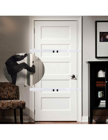 Barricada de Puerta Ajustable ROZEKEAN Blanca 76-102 cm