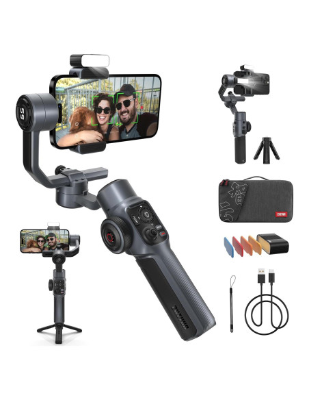 Gimbal Zhiyun Smooth 5S para Smartphone 3 Ejes con Luz Gimbal Zhiyun Smooth 5S para Smartphone 3 Ejes con Luz