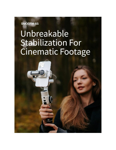 Gimbal Zhiyun Smooth 5S para Smartphone 3 Ejes con Luz