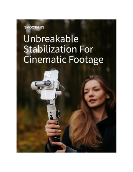 Gimbal Zhiyun Smooth 5S para Smartphone 3 Ejes con Luz Gimbal Zhiyun Smooth 5S para Smartphone 3 Ejes con Luz