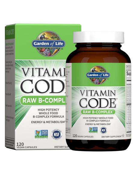 Complejo de Vitamina B Jardín de la Vida 120 Cápsulas Veganas Complejo de Vitamina B Jardín de la Vida 120 Cápsulas Veganas