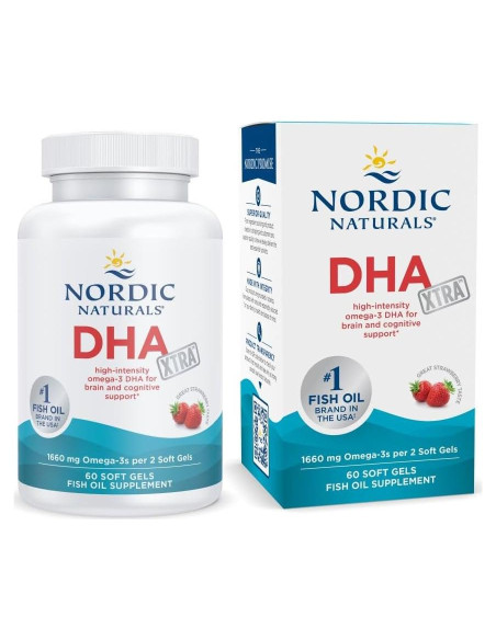 Suplemento Omega-3 DHA Xtra Nordic Naturals 60 Geles Fresa Suplemento Omega-3 DHA Xtra Nordic Naturals 60 Geles Fresa