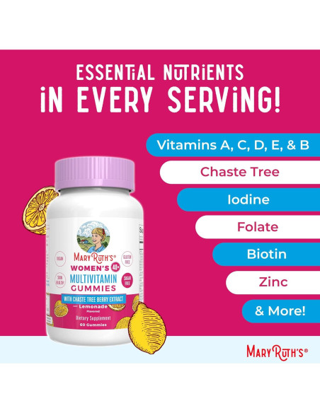 Gummy Multivitamínico Vegano MaryRuth 60 Unidades 40+ Mujeres Gummy Multivitamínico Vegano MaryRuth 60 Unidades 40+ Mujeres